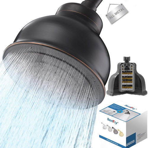 Shower Head, All Metal Shower Filter Head For Hard Water
