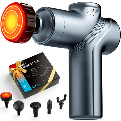 Mini Muscle Percussion Massage Gun, Birthday Gifts for Men Women Dad Home, Office & Travel, Blue