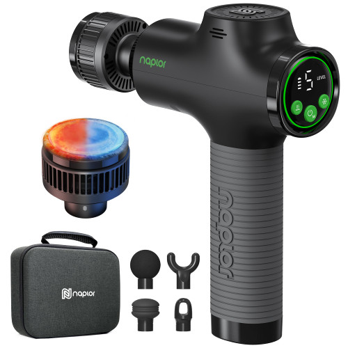 Quiet Powerful Muscle Massager Gun, Smart LED Display, 5 Speeds with Carrying Case