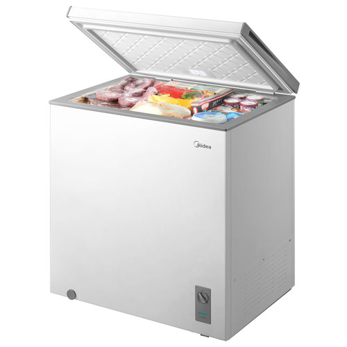Chest Freezer, 7.0 Cubic Feet Freezer With Removable Basket, Interior LED Light