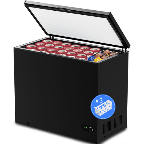 Kismile 7.0 Cubic Feet Chest Freezer with 3 Removable Basket