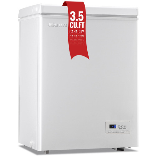 DEMULLER Chest Freezer Small Deep Freeezer with 2 Removable Baskets