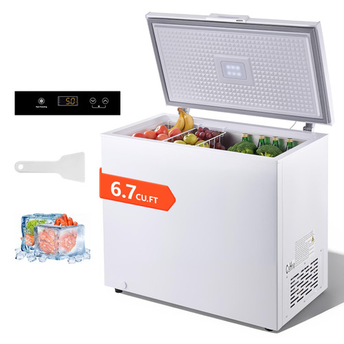 VEVOR Chest Freezer, 6.7 Cu.ft Compact Deep Freezer