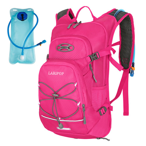 LARIPOP 18L Hydration Backpack with 2L BPA-Free Leak-Proof Water Bladder, Lightweight Breathable Reflective Daypack for Hiking Cycling MTB Trail Running Camping Men Women