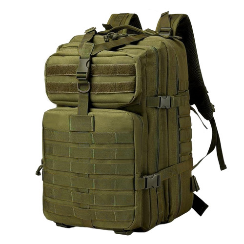 aiGear 45L Tactical Backpack for Men, All-Weather Military Assault Rucksack,3-Day Combat Pack with Molle System (45L Green)