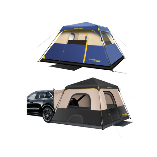 FanttikOutdoor Zeta C6 Pro Camping Tent & FanttikOutdoor Beta C6 Apex SUV Tent