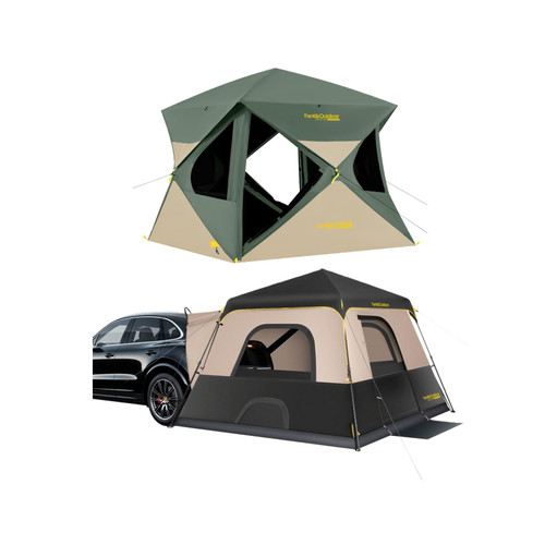 FanttikOutdoor Alpha C4 Ultra Camping Tent & FanttikOutdoor Beta C6 Apex SUV Tent
