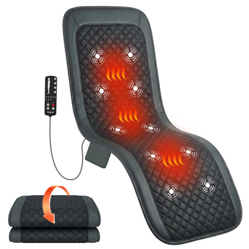 Heycool Full Body Massage Mat with Heat [2026 Upgraded], 10-Motor Vibration Massage Pad for Chair Bed Sofa, 2 Heat Levels
