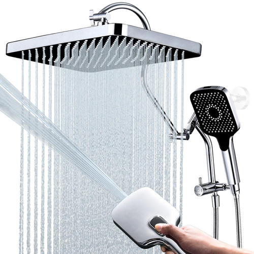 Rainfall Shower Head with Multi-Function Handheld Sprayer Combo, 3-Way