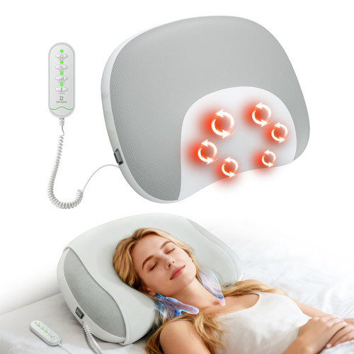 Zenopax Neck Massager for Pain Relief Deep Tissue, Cordless & Rechargeable Neck and Shoulder Massager with Heat