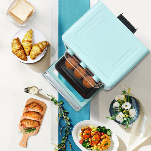Novaspark Air Fryer Toaster Oven Combo, Retro Convection Oven Countertop