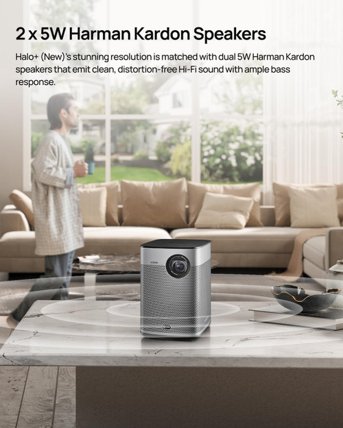 XGIMI Halo+ GTV NEW Portable Projector, Google TV with Licensed Netflix, 700 ISO Lumens, 2 x 5W Harman Kardon Speaker
