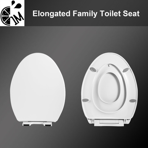 Toilet Seat, Patented Slow Close & Quick Releasing Technology, Anti