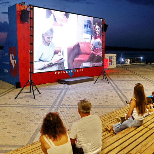180 inch Outdoor Projector Screen 15 FT Large Projection Screen, Portable 16:9 4K HD Rear Front Movie Screen with Carry Bag