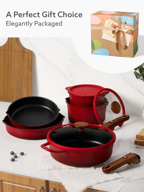 CAROTE 20Pcs Titanium Cookware Set