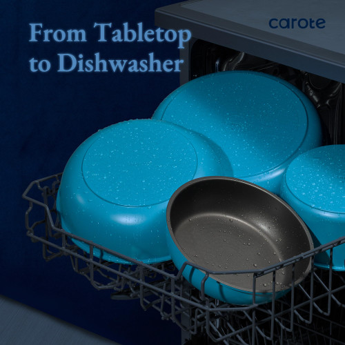 CAROTE 21pcs Pots and Pans Set, Nonstick Cookware Set Detachable Handle