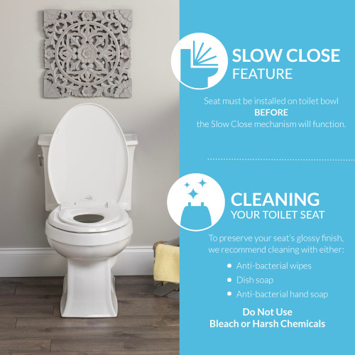 Toilet Seat with Built-In Toddler Potty Training Seat, Slow Close