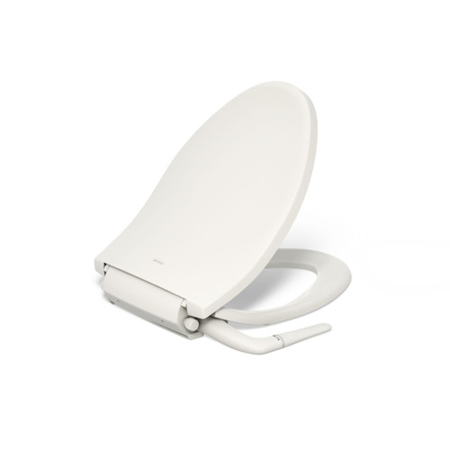 Toilet Seat, Biscuit, Quiet-Close Lid Prevents Slamming,