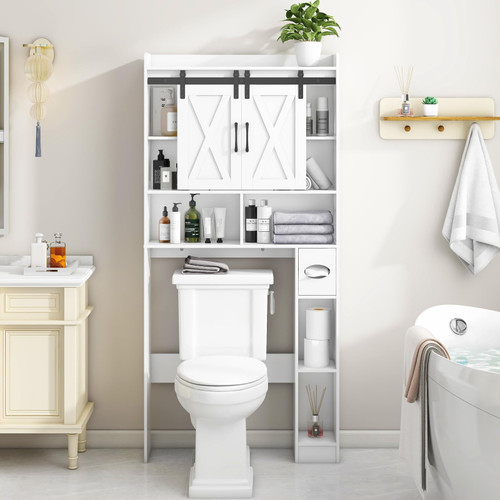 Toilet Storage Cabinet, Farmhouse Storage Cabinet