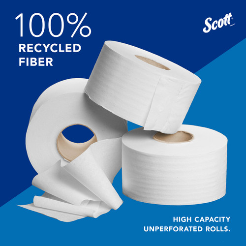 Toilet Paper, Bulk (67805), 2-Ply, Septic Safe, White, Non-Perforated