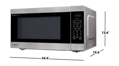 SHARP Countertop Microwave Oven with Removable 16.5"