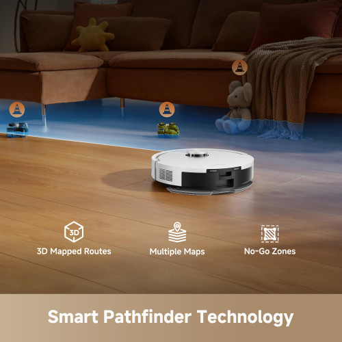 DREAME D20 Air Plus Robot Vac and Mop Combo with 20,000Pa Suction, Anti-Tangling Tech, Auto-Emptying Dock