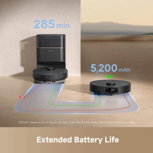 DREAME D20 Pro Plus Robot Vacuum, 13,000Pa Suction, DuoBrush for Pet Hair, Corner Cleaning, Self Emptying