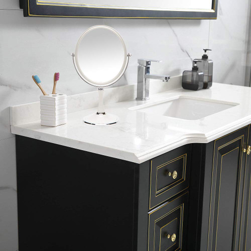 Table Mirror with Stand 8-inch Double Sided Swivel 1X/3X Magnification Desk Mirror