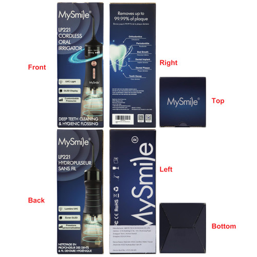 Cordless Water Flossers for Teeth with UVC Light Sanitizer and OLED Display