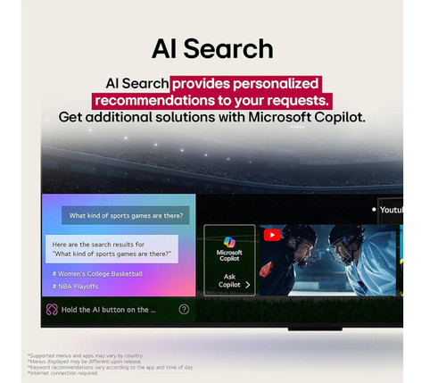 LG 43" (2025 Model) UHD AI UA75 Smart TV HDR10 Bluetooth a7 AI Processor 4K Gen8 Filmmaker Mode webOS 25 + Wall Mount Compatible with Alexa(Renewed)