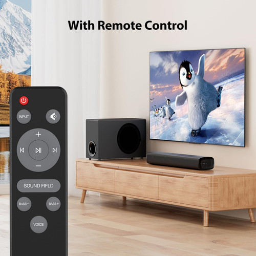 Upgraded Sound Bar for TV with 5.9inch Big Powerful 110W Subwoofer, Deep Bass, Bluetooth 5.4, ARC/Optical/AUX/Bluetooth Connect