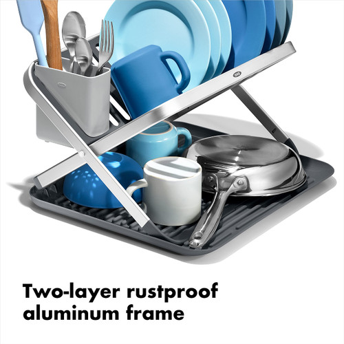 OXO Good Grips Aluminum Fold Flat Dish Drying Rack