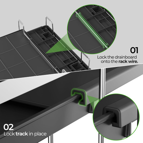 Large Dish Drying Rack, Expandable Dish Rack
