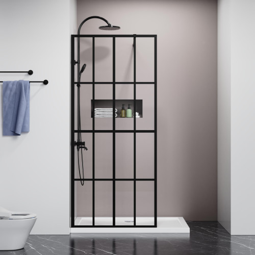 Shower Door Clear Tempered Glass Framed Shower Screen