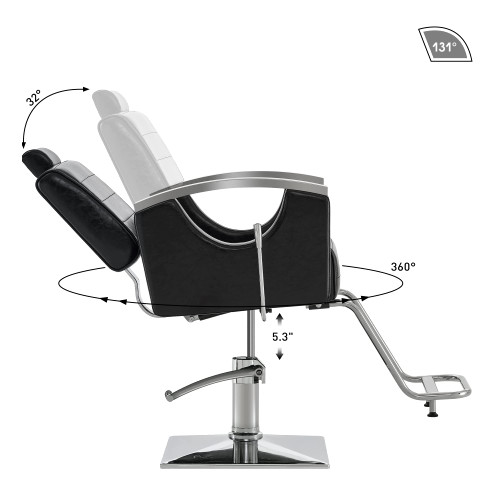 Barber Chair for Barbershop,Reclining Salon Chair
