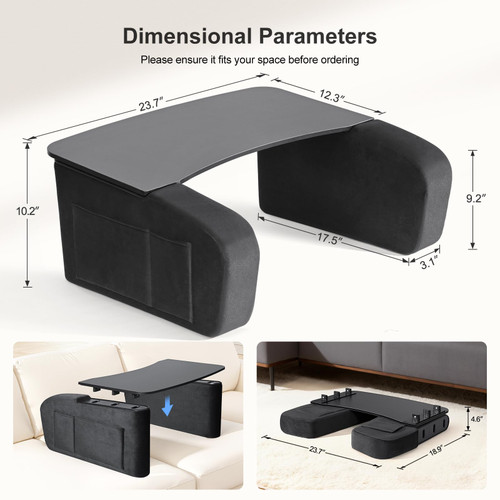 Lap Desk for Adults with Arm Rests,Ergonomic Laptop Pillow Stand for Bed,Couch,Floor,Large Table for Long Hours Work,Eating,Gaming,Reading and Writing,Lap Laptop Desk for College Dorm Room
