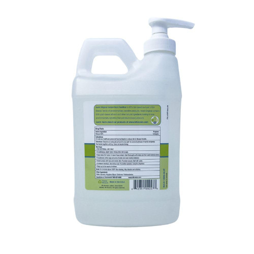 Avant® Original Fragrence Free Gel Hand Sanitizer, 3 pack 64oz bottle with pumps, bulk refill