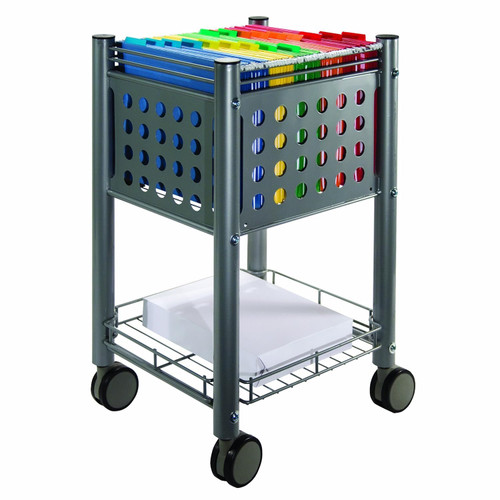 Vertiflex Mobile Rolling File Cart on Wheels, Sidekick Hanging File Cart, 13.75 x 15.5 x 26.25 Inches, Matte Gray