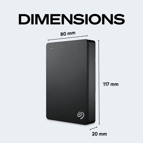 Seagate Portable 5TB External Hard Drive HDD – USB 3.0 for PC, Mac, PS4, & Xbox - 1-Year Rescue Service (STGX5000400), Black