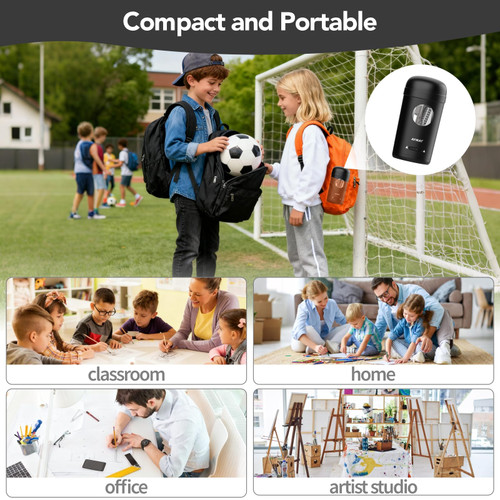AFMAT Electric Pencil Sharpener, Fully Automatic Pencil Sharpener for 7-8mm Pencils & Colored Pencils, Auto in & Out, Rechargeable Vertical Hands-Free Sharpeners for Classroom/Home/Office PSX7(Black)