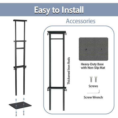 STANDNEE Poster Stand Heavy Duty Poster Board Stand, Double-Sided Poster Sign Stand Up to 83 inches, Adjustable Poster Holder for Outdoor Display, 1PACK, Black