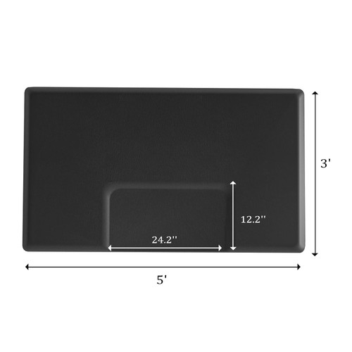 OmySalon 3/4'' Thick Anti Fatigue Mat for Hairstylist Standing, 3'x5' Barber Floor Matt Under Salon Chair, Salon Mat for Hair Stylist Square Base, Hair Cutting Hairdressing Beauty Spa Equipment