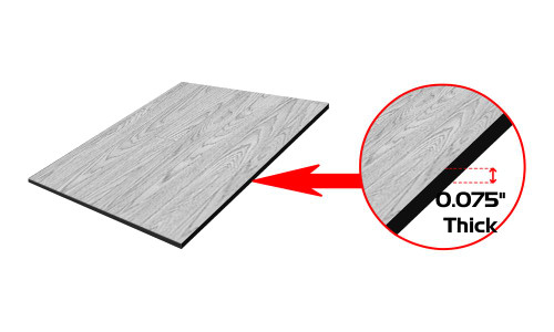 Rhino Mats, Softwood Chair Mat (Lip Option), Office Computer Chair Mat for Hardwood, Tile, Laminate, Concrete and Vinyl Floors, Anti-Slip (Black Walnut, 60"x60"-Square)