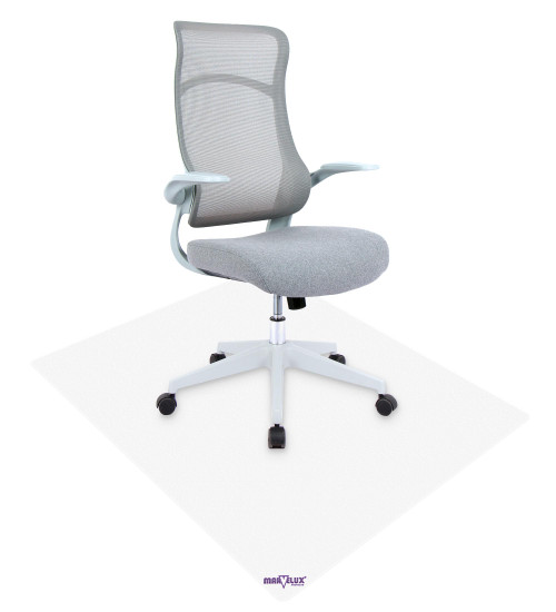 Marvelux Extra Thick Heavy Duty Polycarbonate Office Chair Mat & Floor Protector for Plush, High Pile & All Carpeted Floors & Hardwood Flooring, Clear Rectangular Chair Mat 35” x 47” x 1/5” Thick