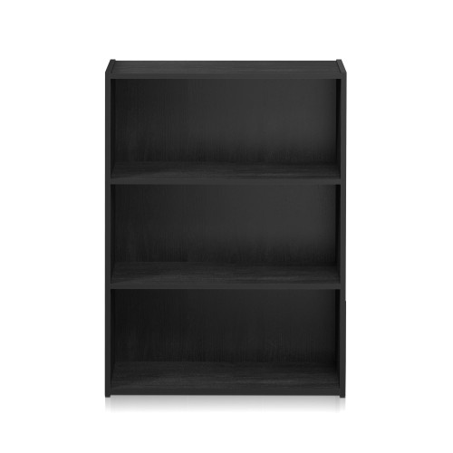 Furinno PASIR Book Shelf, 3-Tier Bookshelf, Storage Shelves Bookcase, 9.7 x 23.7 x 31.5, for Living Room, Bedroom, Home Office, Americano