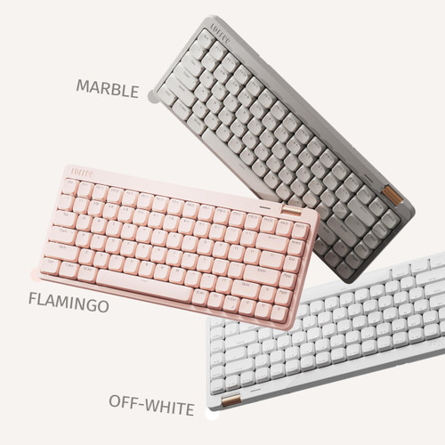 Flow Lite 100 Keys Low Profile Mechanical Keyboard, Swappable Rechargeable Wireless Keyboard with 2.4G Receiver, Bluetooth and Wired Connection for Windows, Mac/ Specter Linear Switches (Marble)