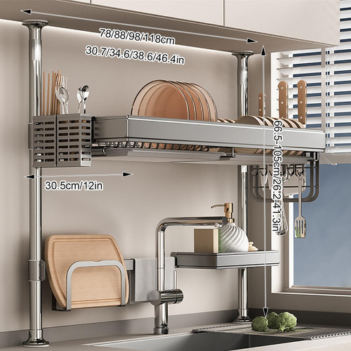 Kitchen Sink Dish Storage Rack, Over Sink Dish Drying Rack