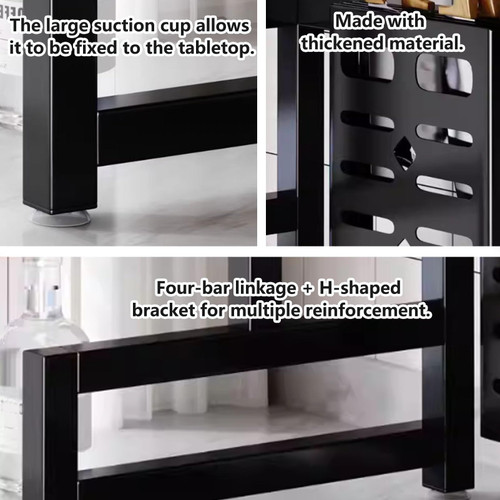 Over The Sink Dish Drying Rack, 3-Tier Stainless Steel with Cover & Knife Holder