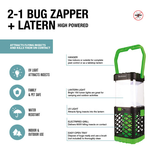 2-in-1 Bug Zapper + High-Powered Lantern - Dual-Mode