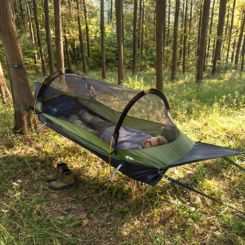 Hammock Tent with Mosquito Net Waterproof Rainfly for 1 Person